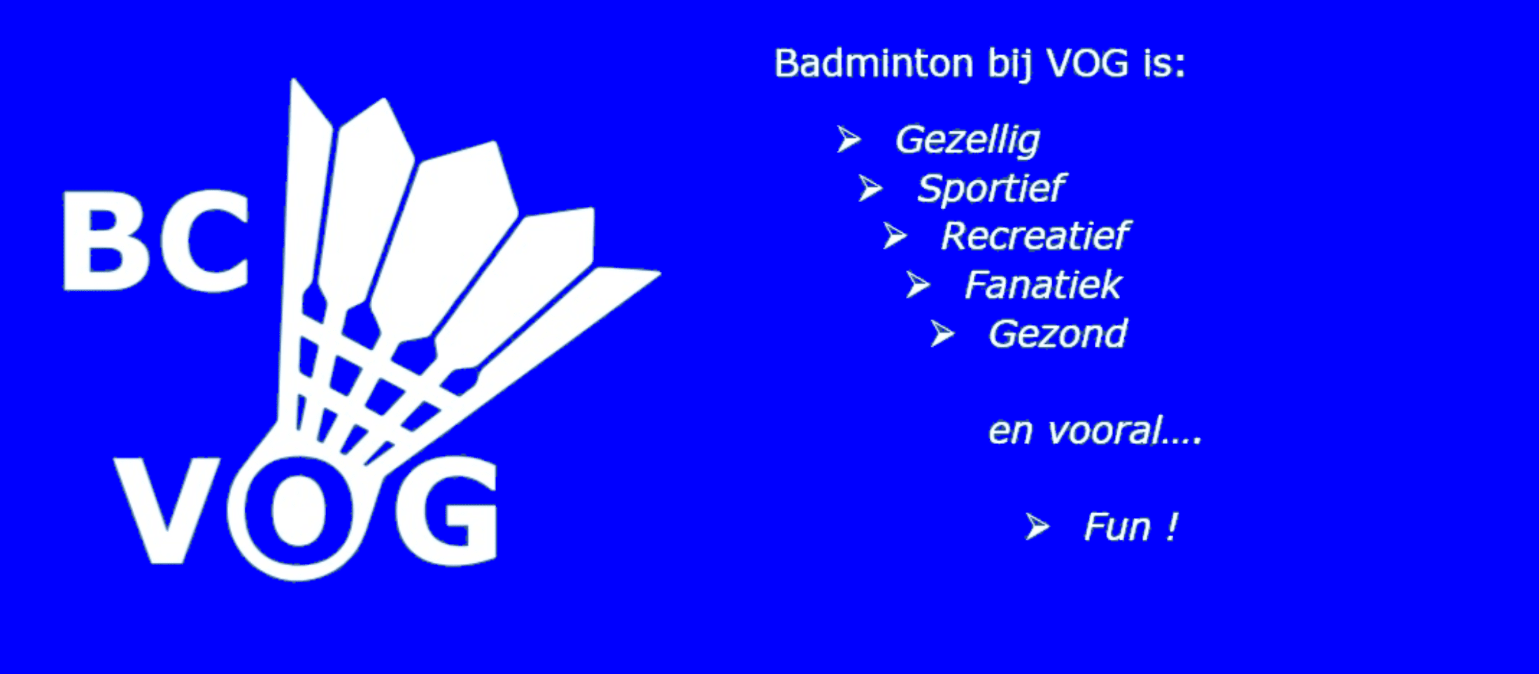 Badmintonclub Voor Ons Genoegen
